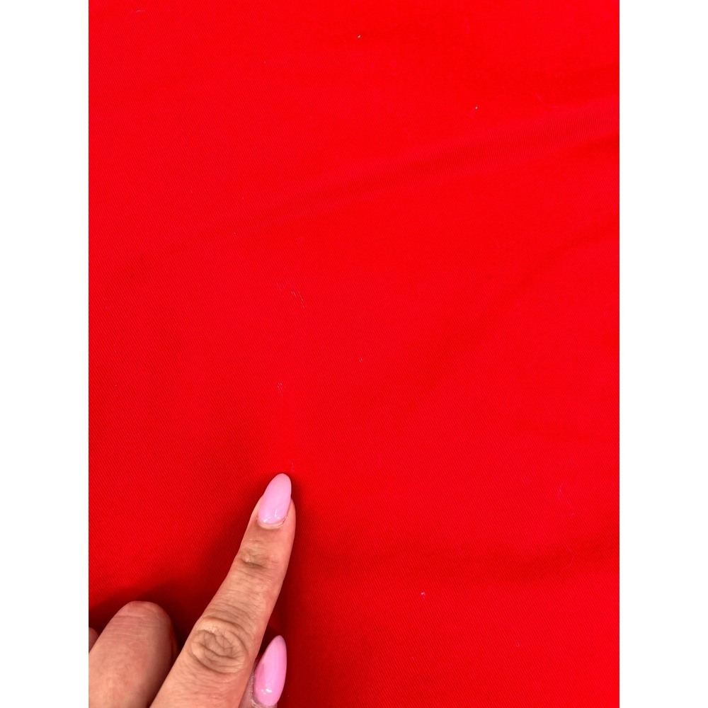 Vintage Misty Harbor Trench Coat Womens 16 Reg Red Lined Cotton Double Breasted - Picture 11 of 13
